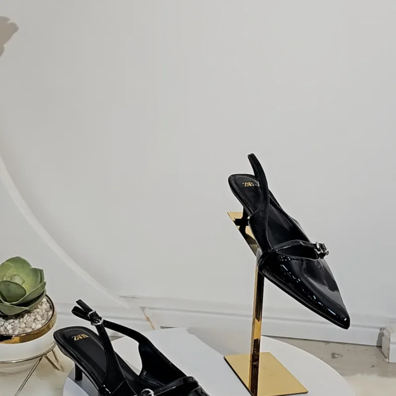 KITTEN BUCKLE COVER FRONT TOP SLING SHOE 5630-1