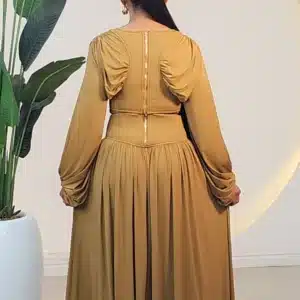 LYCRA SLIT SKIRT & CROP TOP SET 58902 - Image 4