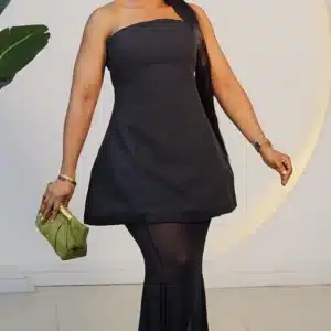 MESH MAXI SKIRT & TUBE TOP SET 909