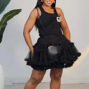 MESH SHORT SKATER SKIRT 8881 - Image 3