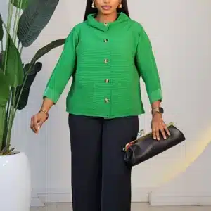 MIYAKE COLLAR BUTTON DOWN TOP 2911 - Image 3