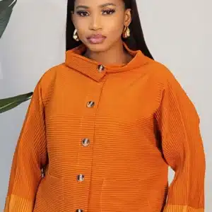 MIYAKE COLLAR BUTTON DOWN TOP 2911 - Image 6