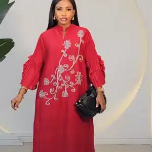 MIYAKI SIDE EMBROIDERY DRESS 503