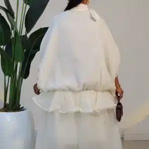 NECK KNOT STATEMENT PEPLUM DRESS 765 - Image 3