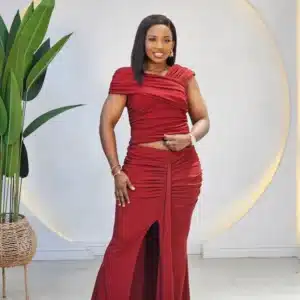 OFF SHOULDER TOP & RUCH BODYCON SKIRT SET 2575 - Image 2