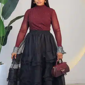 ORGANZA DOUBLE LAYERS SKIRT 0512 - Image 6