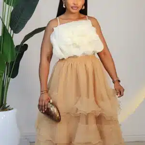 ORGANZA DOUBLE LAYERS SKIRT 0512