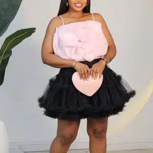 ORGANZA ROSE FRONT SPAG TOP 9716 - Image 2