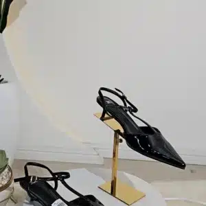 PATENT SLING BACK KITTEN SANDALS 8665-10