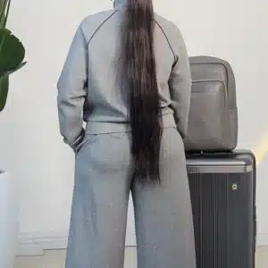 PLAIN HOODY TRACKSUIT SET 9055 - Image 5