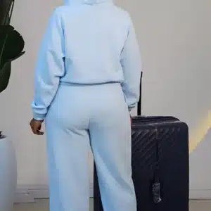 PLAIN HOODY TRACKSUIT SET 9055 - Image 6