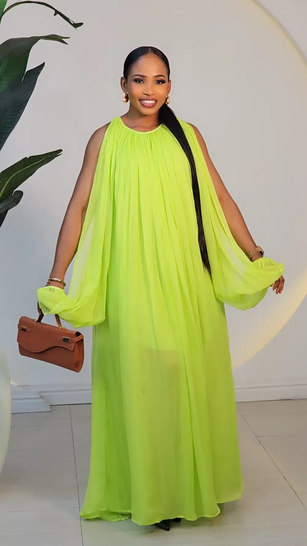 PLEATED COLD SHOULDER MAXI DRESS 815