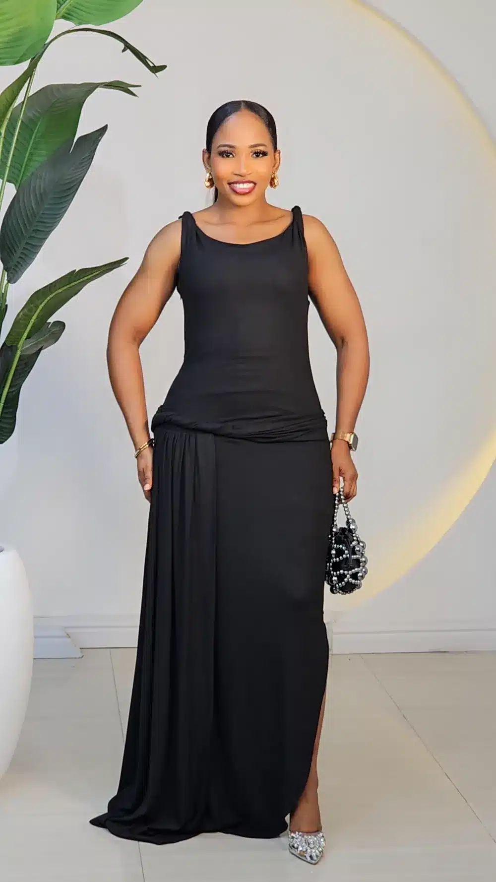 PLEATED WAIST TANK DRESS 892