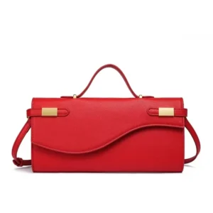 RECTANGULAR GOLD DETAIL CLUTCH 2626 - Image 4