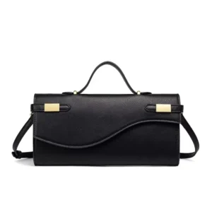 RECTANGULAR GOLD DETAIL CLUTCH 2626 - Image 3