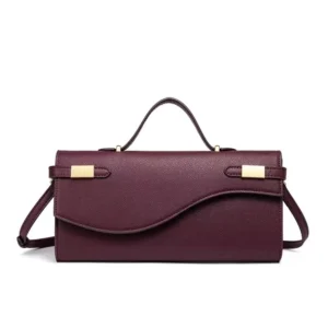 RECTANGULAR GOLD DETAIL CLUTCH 2626