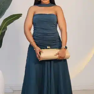 RUCH HALTER NECK SKATER DRESS 376