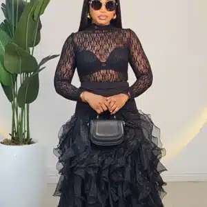 RUFFLE MIDI SKIRT 819