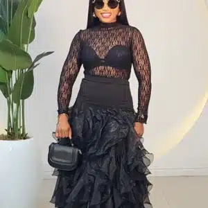 RUFFLE MIDI SKIRT 819 - Image 2