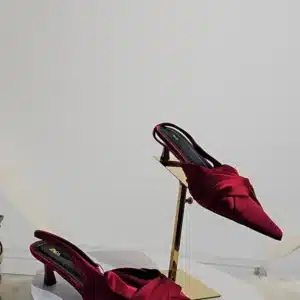 SATIN BOW COVER FRONT SLING BACK SHOE 051-10