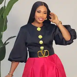 SATIN FLARE BELTED SKIRT 2911 - Image 5