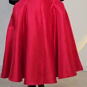 SATIN FLARE BELTED SKIRT 2911 - Image 8