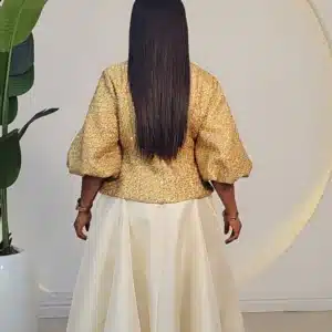 SATIN FLARE BELTED SKIRT 2911 - Image 12