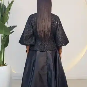 SATIN FLARE BELTED SKIRT 2911 - Image 11