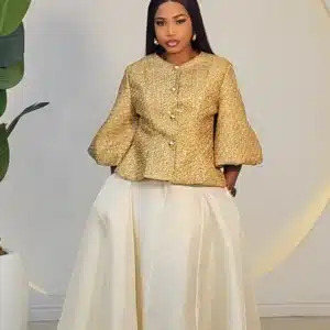 SATIN FLARE BELTED SKIRT 2911 - Image 6