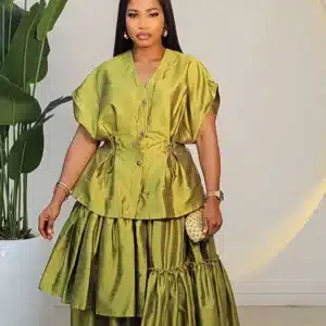 SIDE HEM SKIRT & LACE TOP SET 2911 - Image 6