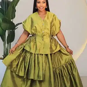 SIDE HEM SKIRT & LACE TOP SET 2911 - Image 4