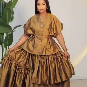 SIDE HEM SKIRT & LACE TOP SET 2911 - Image 5