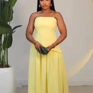 TUBE LACE UP BACK SLIT DRESS 2911 - Image 9