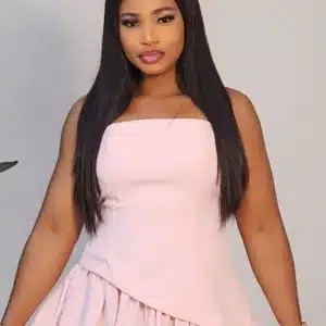 TUBE LACE UP BACK SLIT DRESS 2911 - Image 6