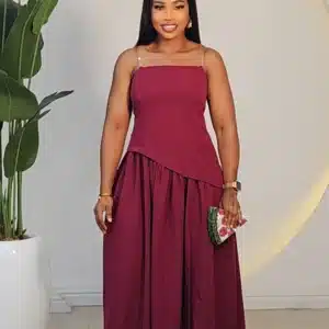 TUBE LACE UP BACK SLIT DRESS 2911 - Image 2