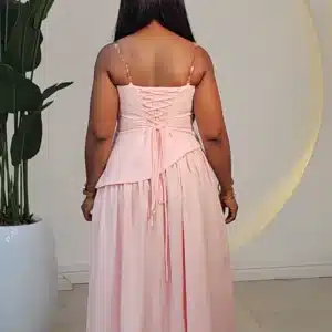 TUBE LACE UP BACK SLIT DRESS 2911 - Image 12