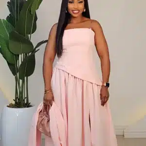 TUBE LACE UP BACK SLIT DRESS 2911 - Image 8