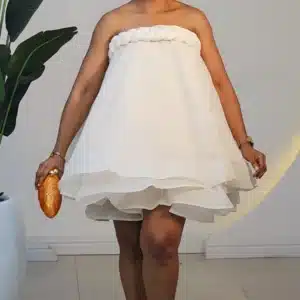 TUBE SWING WOVEN CHEST DRESS 825