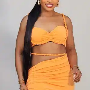 TWIST SPAG CROP TOP & SKIRT SET 2312 - Image 4