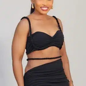 TWIST SPAG CROP TOP & SKIRT SET 2312 - Image 3