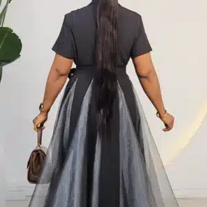 WRAP ORGANZA CASEMENT PLEAT DRESS 6152 - Image 6