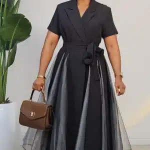 WRAP ORGANZA CASEMENT PLEAT DRESS 6152 - Image 2