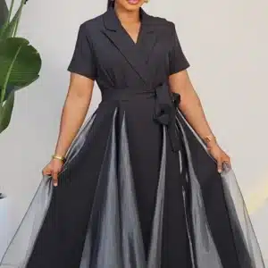 WRAP ORGANZA CASEMENT PLEAT DRESS 6152 - Image 4