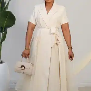 WRAP ORGANZA CASEMENT PLEAT DRESS 6152 - Image 3