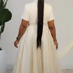 WRAP ORGANZA CASEMENT PLEAT DRESS 6152 - Image 5