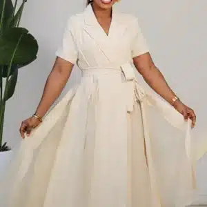 WRAP ORGANZA CASEMENT PLEAT DRESS 6152