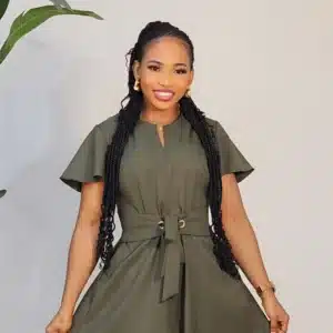 BAT SLEEVE FLARE BELTED DRESS 6397 - Image 7