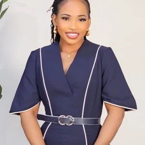 BAT SLEEVE TRIM MIDI DRESS L791 - Image 3