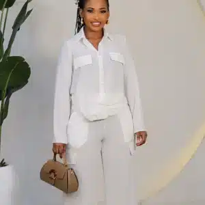 BREASTED FALSE POCKET SHIRT & PANT SET 1901A - Image 3