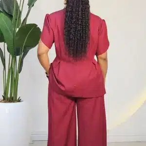 DETAILED SLEEVE JACKET & PANT SET 3012 - Image 8